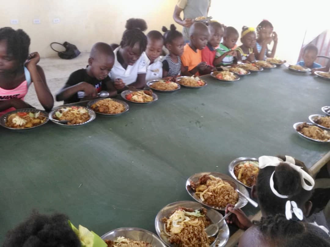 Children eating at Hold Home orphanage